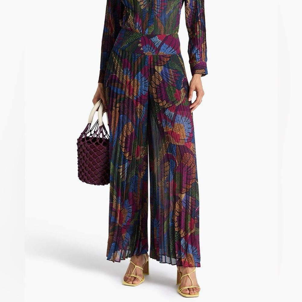 Farm Rio Dotted Macaw Pleated Pants